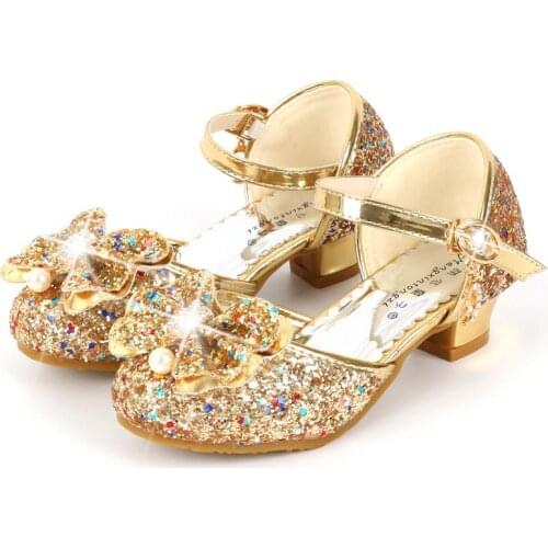 Flower Children Sandals Summer Beach Princess Girl Shoes for Kids Glitter Wedding Party sandalia infantil chaussure enfant