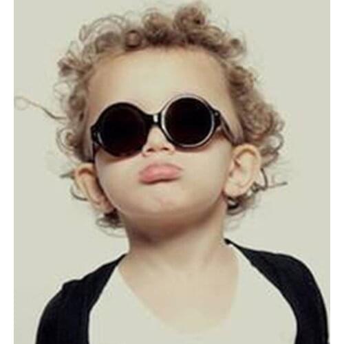2020 New Vintage Round Children Sunglasses Anti-reflective Mirror Boys And Girls Plastic Sun Glasses Classic Kids Glasses Uv400