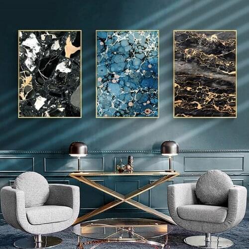 Modern Abstract Marble Texture Wall Art Posters And Prints Canvas Painting Nordic Decoration Picture For Living Room Home Decor