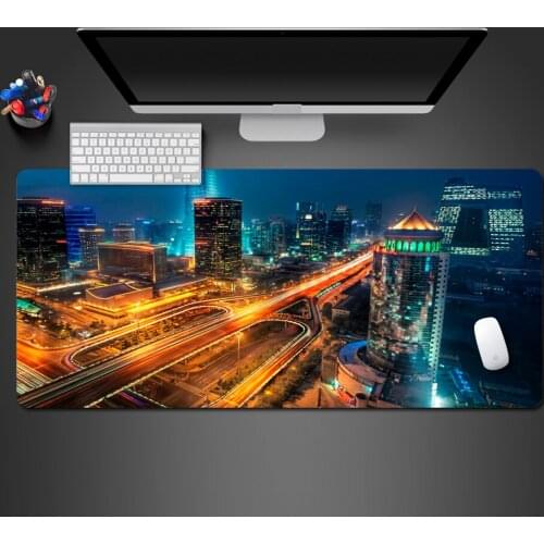 Modern City Night Mouse Pad High Quality Washable Gamer Computer Keyboard Mouse Mat PC Gaming Mouse Pad To Professional Gamer