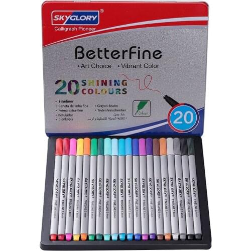 Iron Box with 3-corner Bar Pencil 0.4mm Fine Label Art Color Pencil Painting Stationery Highlighters