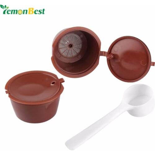 2Pcs Refillable Dolce Gusto Coffee Capsules Nescafe Dolce Gusto Reusable Capsule Refill Dolce Gusto Capsules With 1Pcs Spoon