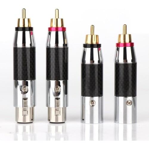 2PCS XLR 3 Pin Female to RCA male Audio Jack Adapter Plug Connector RCA Phono Male Plug Audio Interconnects