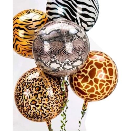 24 inch Stripe 4D Helium Balloon Balloons Metal Big Balloon Birthday Party Agate Aluminum Foil Balloons Wedding Decoration