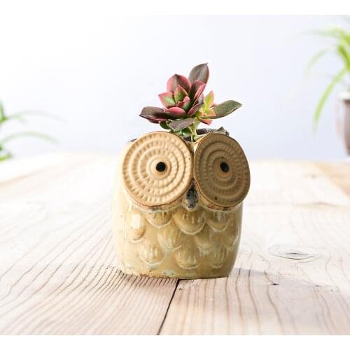 3D Owl Shape Succulent Planter Mold Animal Flowerpot silicone Mould Concrete Creative Plaster DIY Clay Mold