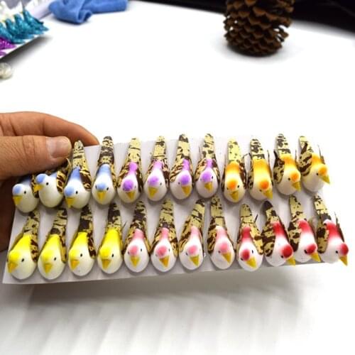 48pcs/set Artificial Foam Feather Lifelike Beads Simulation Bird DIY Party Crafts Ornament Props Home Garden Wedding Decoration