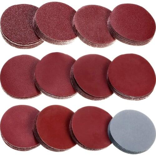 60 Pcs Sanding Discs Set Velcro ‘’3''4''5''6''Hook and Loop Sandpaper for Drill Grinder Rotary Tool Sanding Pad 60 to 3000 Grit