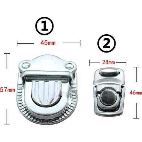 Antique Silver Color Lock Metal Jewelry Chest Gift Box Suitcase Case Buckles Hasp Latch Catch Clasp Furniture Hardware