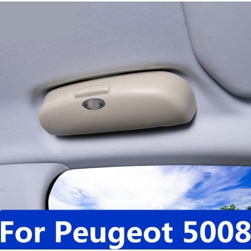 Car Sunglasses Glasses Storage Case Box Holder Sunglass Case Box Holder Sunglasses Visor Clip For Peugeot 5008 2017-2019