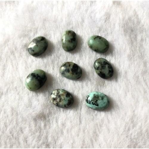 Wholesale 5pcs Natural African Turquoises Bead Cabochon 8x11mm Oval Gem stone Bead Cabochon,Gem Ring Face Cabochon