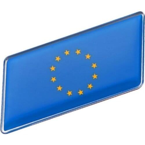 European Europe Nations United National Flag Rectangle Styling Car Stickers Automobile Motorcycle Accessories