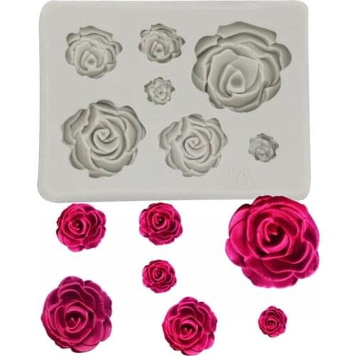 Rose Shape Cake Fondant Decorating Tools, Silicone Mold For Cake Craft, Silicone Soap Molds