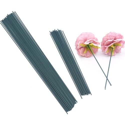 Artificial Flower Rose Materials Green Flower Stem Silk Leaves DIY Floral Wire Mini Leaf For Wedding Home Decorati Birthday Gift