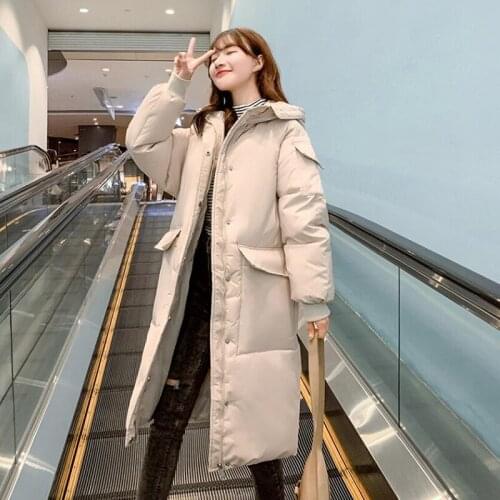 New Arrival 2020 Women Winter Jacket Hooded Fur Collar Female Down Cotton-padded Long Coat Thicken warm Parkas Loose Jacket