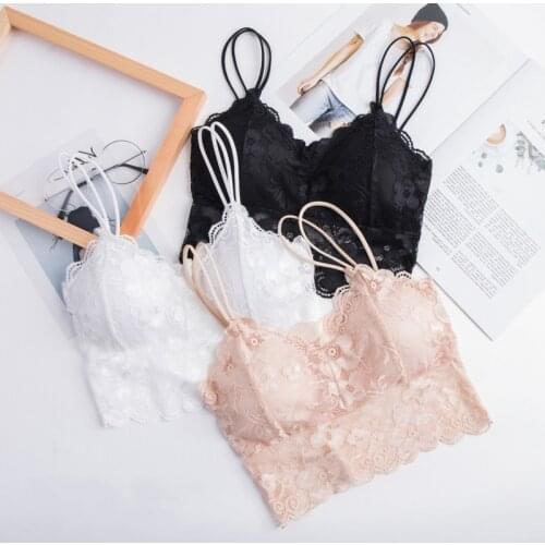 Summer Hot Style Little Fairy Lace Beautiful Back Sun Flower Wrapped Chest Underwear Girl Student Bra Sexy Vest Tube Top