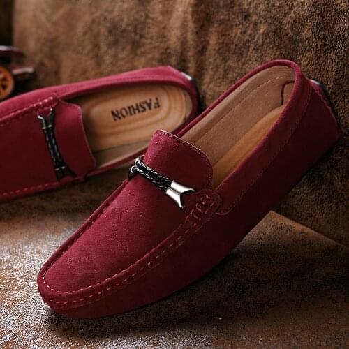 New Mens Casual Shoes Genuine Leather Suede Flats Driving Loafers Male Footwear Soft Fashion Moccasins For Men Summer Sneakers