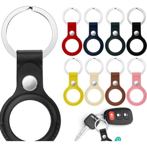 New Leather Case For Apple Airtags Protective cover For Apple Locator Tracker Anti-lost Device Keychain Protect Sleeve