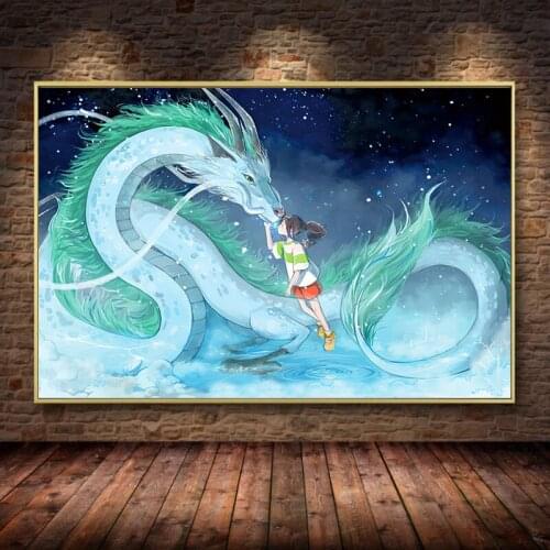 Anime Movie Spirited Away Posters and Canvas Bar Home Decor Poster Decorative Painting Cuadros