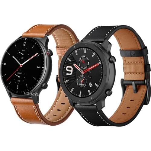 Genuine Leather Watch Band Strap for Huami Amazfit GTR 47mm GTR2 42mm Replacement Wrist band strap new