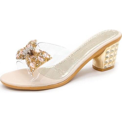 Cool Low Heel Slides 2021 New Women Outdoor Floor Shoes Girl Non-Slip Flip Flops Home Slippers Female Comfy Zapatillas Hot Sale