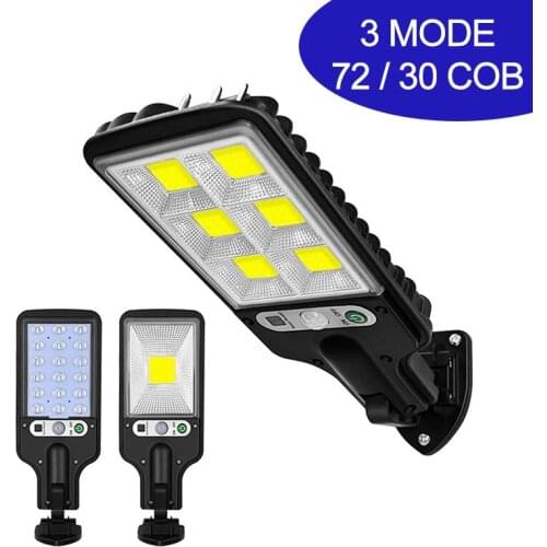 Solar Light LED/COB Road Lamp Outdoor Waterproof Pathway Wall Light Induction Smart Motion-Sensor Lights 3-Modes