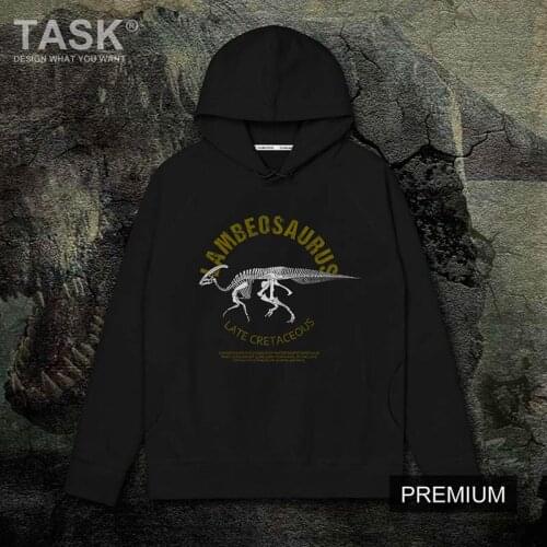 Animal Lambeosaurus Cretaceous North America Duckbillidae Herbivorous dinosaur hooded sweater Autumn and winter long sleeve 01