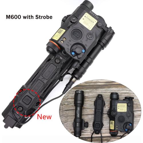 Tactical Augmented Three Dual Function Tape Switch M300 M600 Flashlight & PEQ DBAL Red Green Laser Hunting Accessories
