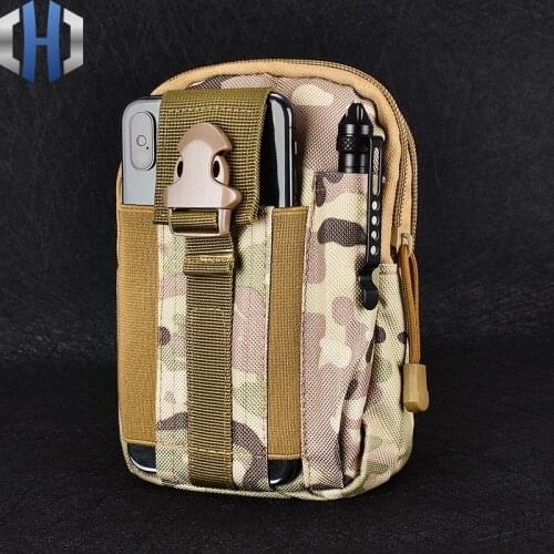 Outdoor Multi-functional Tactical Pocket Sports Pockets Pockets Purse 6 Inch Mobile Phone Bag Army Fan Tactical Backpack