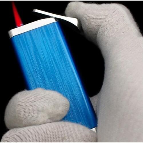 Windproof Outdoor Lighters Red Flame Jet Lighter Refillable Butane Gas Cigar Lighter Men Gadgets Without Gas