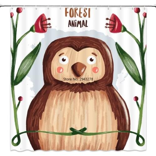 Lovely Cartoon Dog Shower Curtain Bathroom Waterproof Children Shower Curtain Polyester Fabric 180x180 Home Decor with 12 Hook