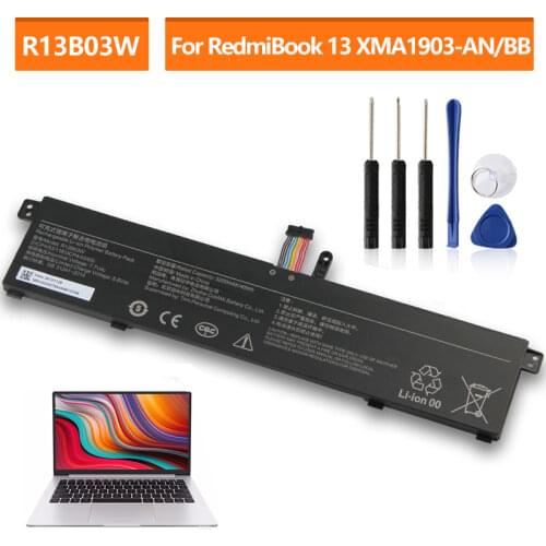 Replacement Laptop Battery For Xiaomi RedmiBook 13 XMA1903-BB XMA1903-AN R13B03W Rechargeable Battery 5200mAh