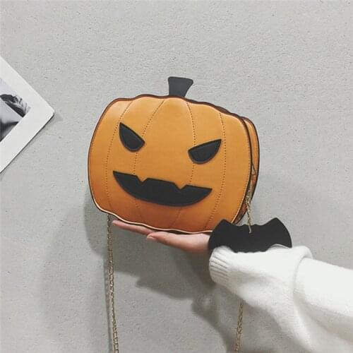 Women Shoulder Bag For Halloween 2019 Leather Fashion Creativity Easter Pumpkin Lamp Handbags Women Easter Shoulder Bag Gift Bag