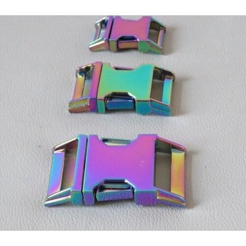 10Pcs/Pack Strong Rainbow Metal Buckle Harware For Pet Dog Collar Harness Clip Hook Bracelet Garment Sewing DIY Accessory