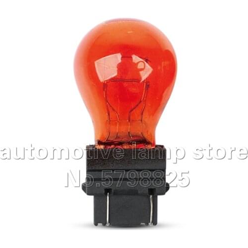 2PCS/LOT 3157 PY27/7W 12V 27/7W Amber BRAKE LIGHTS LIGHT CAR BULB BRAKE STOP LIGHTS PARKING LIGHTS