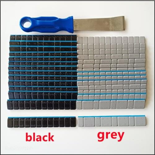 21pcs of 20pcs weights and 1 sweeper wheel weight grey black dynamic balance tyre weight tire adhesive weights sweepers