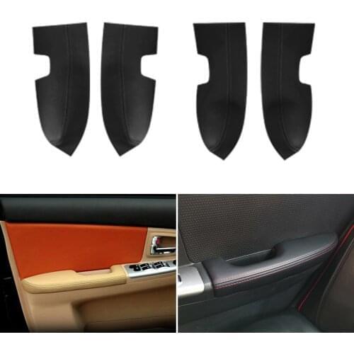 4pcs Microfiber Leather Interior Door Panel Guards / Door Armrest Cover Trim For Kia Spectra Cerato 2005 2006 - 2010 2011 2012