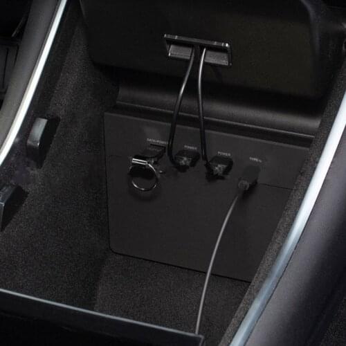 5 in 1 Matedock Hub 2 USB-A Interface Hub Expansion Magnetic Cover Hidden Storage Hub Box for Tesla Model 3