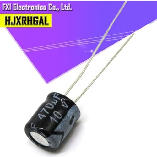 50PCS 10V470UF 6X7mm 470UF 10V Electrolytic capacitor New original