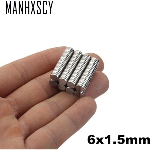 5000pcs Neodymium N35 Dia 6mm X 1.5mm Strong Magnets Tiny Disc NdFeB Rare Earth For Crafts Models Fridge Sticking 6x1.5mm