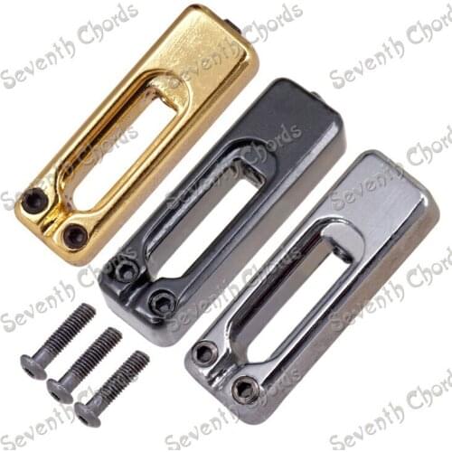 6 Pcs Guitar Tremolo Bridge Saddles for Electric Guitar / Strings through Saddles / Black Chrome for choose