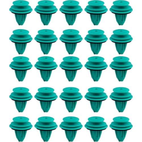 VODOOL 25pcs Car Auto Interior Clip Accessories Car Door Trim Panel Nylon Clips Retainer Fastener Rivets 90467-10188 Green