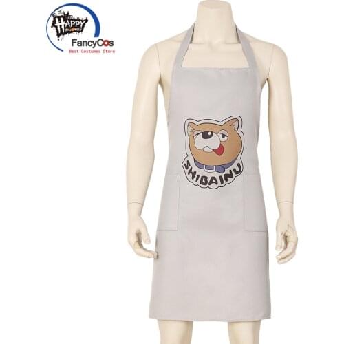 Anime The Way of the Househusband Gokushufudo Tatsu Apron Unisex Cute Bear SHIBAINU Apron Cosplay Costume Halloween