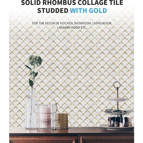 Art3d 1-Sheet Peel and Stick Backsplash, Self-Adhesive Wall Stickers Diamond Mosaic Tiles for Kitchen Bathroom( 26.4X26.4CM)