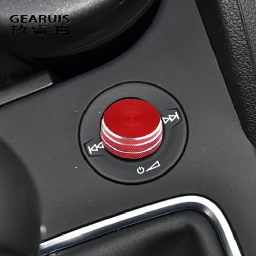 Car Styling Center Console multimedia Knob Switch Buttons Frame Cover Stickers Trim For audi Q2 Q2L Auto Interior Accessories