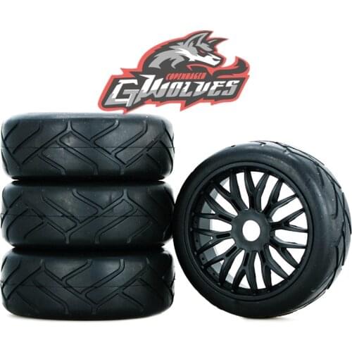 GWOLVES RC Buggy GT Truck Off-Road On-road Racing track High grip hot melt tire Tyre 17mm adapter wheels for 1/8 RC car parts