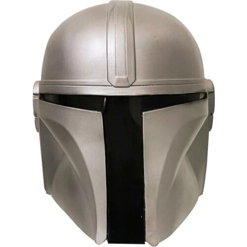 Halloween Carnival Din Djarin Cosplay PVC Helmet Superhero Silver Clone Wars Mask Battle Costume Props Head Wear