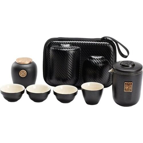 Chinese Kung Fu Teaset Teaware Ceramic Portable Teapot Set Travel Tea Cups of Tea Ceremony Teacup