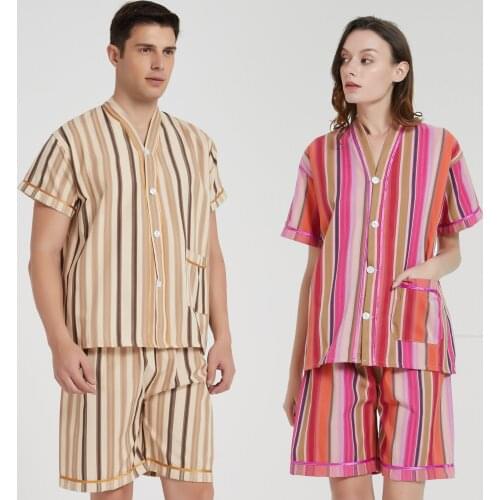 Japanese Mens Kimono Pajamas Suits Male Robe Gown 2Pcs/Set Lounge Bathrobe Sleepwear Loose Man Cotton Comfortable Pajamas Hombre