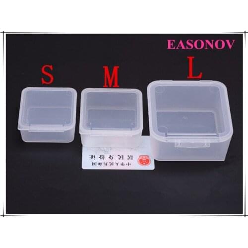 Wholesale square plastic parts packaging storage tool box 2pcs / lot