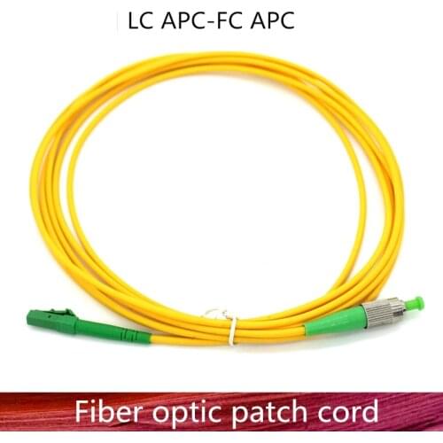 LC/APC to FC/APC Fiber Optic Patch Cord Cable LC-LC 1m/3m/5m/10m/20m/30m Jumper Single Mode Simplex Fiber Optic Patch Cord